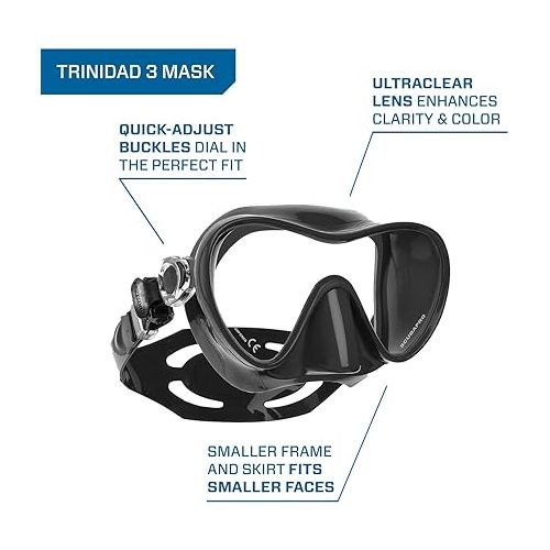 스쿠버프로 Scubapro Trinidad Adult Diving Mask/Snorkel Combo