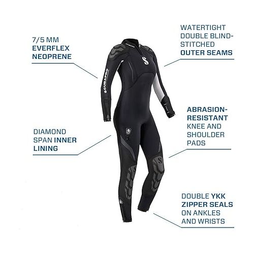 스쿠버프로 Scubapro Women's EverFlex Steamer 7mm Wetsuit