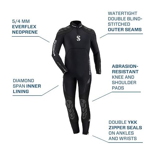 스쿠버프로 ScubaPro Men's Everflex Steamer 5/4mm Wetsuit