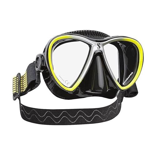 스쿠버프로 SCUBAPRO Synergy Trufit Twin Dive Mask (Yellow/Silver)