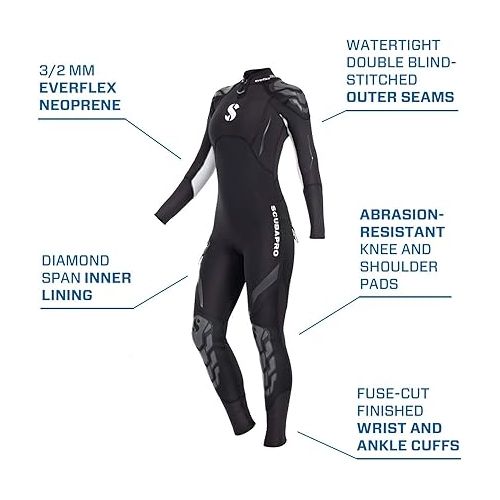 스쿠버프로 Scubapro Women's Everflex Steamer 3/2mm Wetsuit