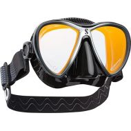 Scubapro Synergy Twin Mask with Comfort Strap - Black/Silver - Black Silicone - Mirrored Lens