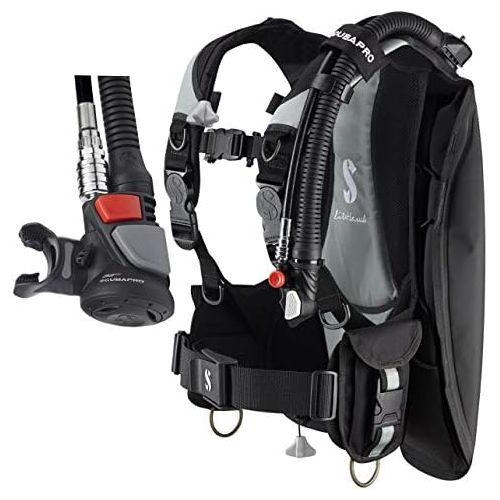 스쿠버프로 [아마존베스트]Scubapro Litehawk Buoyancy Compensator w/ Air2 V Gen  Black/Gray, XSmall/Small