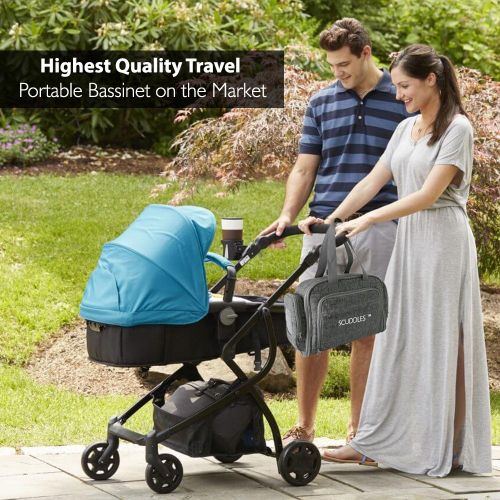  Scuddles 3 in 1 Portable Foldable Bassinet Travel Bed for Baby Functions As Both A Bassinet and Diaper Bag...