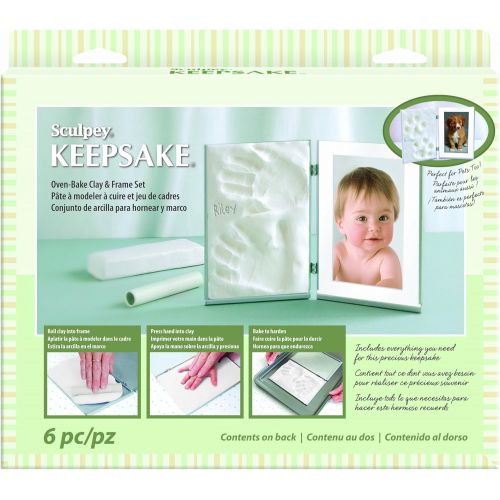  [아마존베스트]Sculpey Keepsake Clay Frame Set, White (K3 4055)