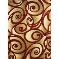 Sculpture 241 Modern Area Rug Red (52 x 73)