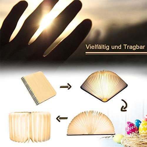  Scylla LED Buchlampe faltbar Tischlampe aus Holz USB Kabel 2500 mAh