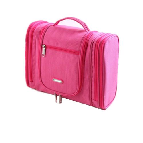  Sdcvopl Cosmetic case Red Casual Portable Cosmetic Bag for Travel Accessories Shampoo Body Wash Personal Items Storage with Hanging Hook and Zipper Professional Makeup Case