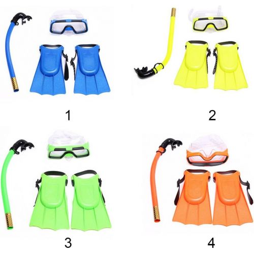  Sdkmah9 Kids Scuba Maske Schnorchel Set, drei Sets Tube Schnorchel Maske Anti Nebel Schwimmbrille Brille fuer Kinder Schwimmen Pool Tauchen gewebter Fuss Set