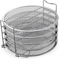 Stackable Reversible Rack for Ninja Foodi, Sduck Stainless Steel Dehydrator Stand Rack Accessories for Ninja Foodi Pressure Cooker and 6.5 and 8 Qt Air Fryer