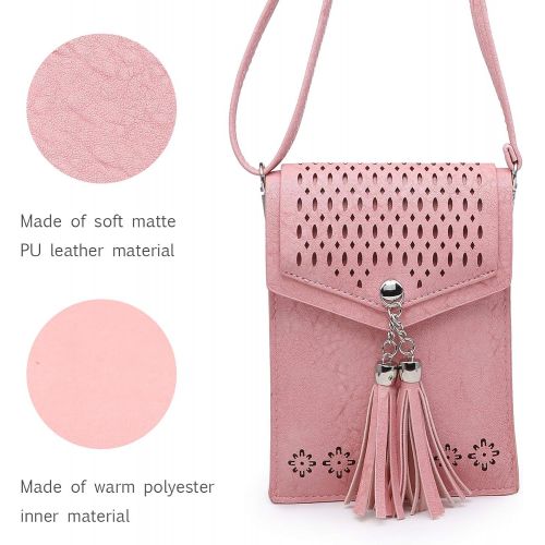  [아마존 핫딜] [아마존핫딜]SeOSTO seOSTO Womens Small Crossbody Bag, Tassel Cell Phone Purse Holder Wallet