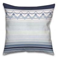 Sea Level Gradient Chevron Square Throw Pillow in BlueWhite