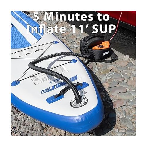 씨이글 Bravo BP12 Auto Stop Single Stage High-Speed High-Pressure Lightweight Inflation Pump for Inflatable Kayaks, Boats and iSUPs