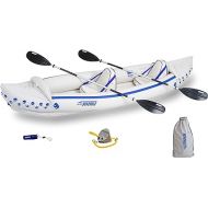 Sea Eagle SE370 Inflatable Sports Kayak -1-3 Person-Portable Stowable & Lightweight-with Seat(s), Paddle(s), Pump and Bag