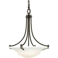 Feiss F22463ORB Barrington Glass Uplight Bowl Pendant Lighting, Bronze, 3-Light (18Dia x 21H) 300watts