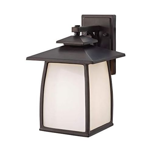  Feiss OL8502ORB Wright House Outdoor Patio Lighting Wall Lantern, Bronze, 1-Light (9W x 14H) 100watts