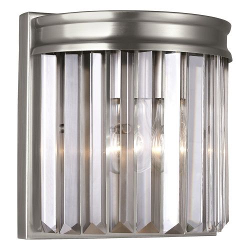  Sea Gull Lighting 4414004-965 Carondelet Four-Light Wall/ Bath with Clear Beveled Glass Panels, Antique Brushed Nickel Finish