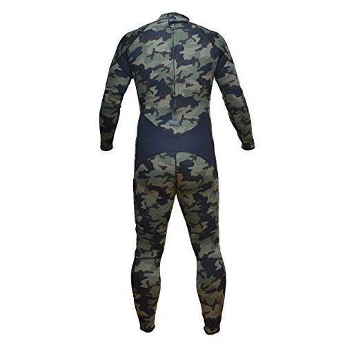  Sea Sports Wetsuit Spearfishing Camouflage Green Camo 3mm Back Zip Jumpsuit Fullsuit