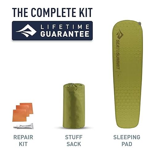  Sea to Summit Camp Self-Inflating Foam Sleeping Mat for Camping and Backpacking, Rectangular - Large (79 x 25 x 1.5 inches)