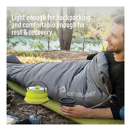  Sea to Summit Camp Self-Inflating Foam Sleeping Mat for Camping and Backpacking, Rectangular - Large (79 x 25 x 1.5 inches)