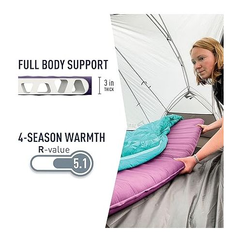 Sea to Summit Comfort Plus Self-Inflating Foam Sleeping Pad for Camping