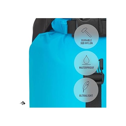  Sea to Summit eVac Ultra-Lightweight Compression Dry Bag, Waterproof Dry Storage, 3 Liter, Atoll Blue