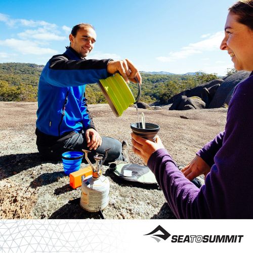  Sea to Summit X-Pot Kettle Collapsible Camping Cook Pot with Lid, 1.3 Liter, Lime