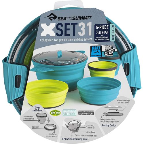  Sea to Summit X Pot 5 Piece Cookware Set for Backpacking and Camping