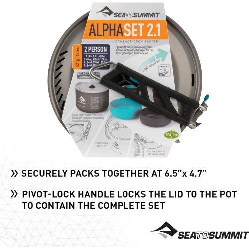  Sea to Summit Alpha Lightweight Aluminum Nesting Camping Cookware Set