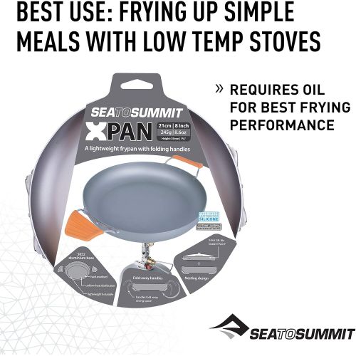  Sea to Summit X-Pan Aluminum Camping Frying Pan, 8-Inch