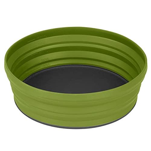  Sea to Summit X-Bowl Collapsible Silicone Camping Dish, XL (38 fl oz), Olive