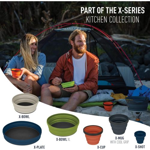  Sea to Summit X-Bowl Collapsible Silicone Camping Dish, XL (38 fl oz), Olive