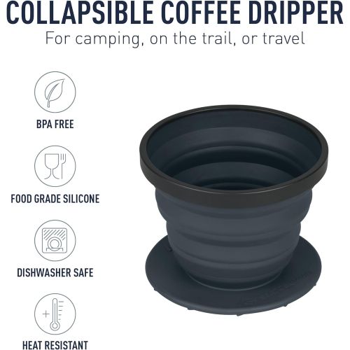  Sea to Summit X-Brew Collapsible Camping Coffee Dripper with Reusable Steel Filter