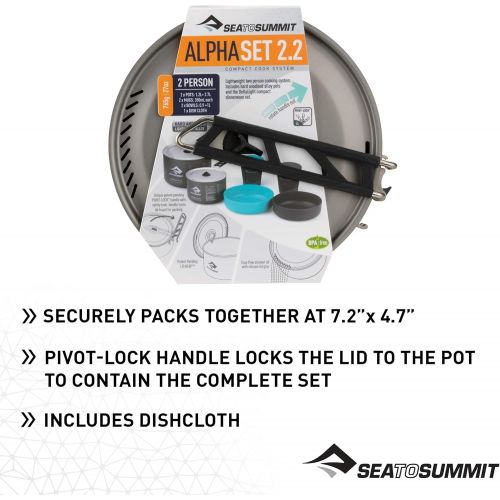  Sea to Summit Alpha Lightweight Aluminum Nesting Camping Cookware Set