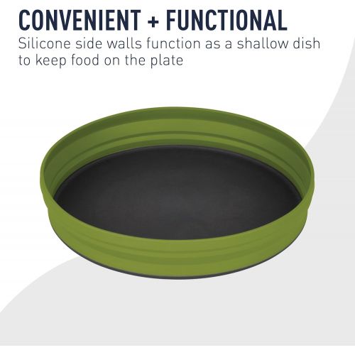  Sea to Summit X-Plate Collabsible Silicone Camping Dinnerware, 7.9-Inch