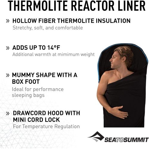  Sea to Summit - Reactor Extreme - Thermolite Mummy Liner, One Size, Red