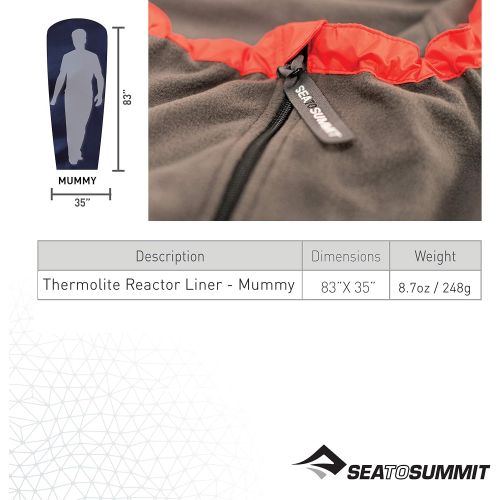  Sea to Summit - Reactor Extreme - Thermolite Mummy Liner, One Size, Red