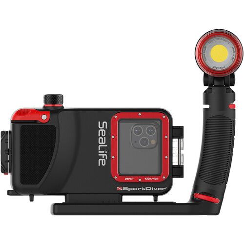  SeaLife SportDiver Pro 2500 Underwater iPhone Housing and Light Tray Bundle