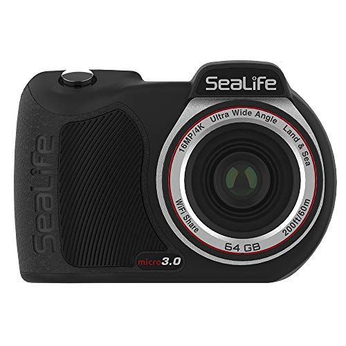  SeaLife Micro 3.0 64GB, 16mp, 4K Underwater Camera for Underwater Photography and Video, Easy Set-up, Wireless Transfer; Includes case, Wrist Strap