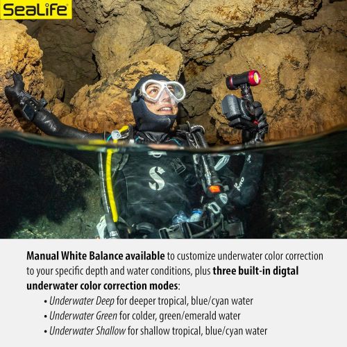  SeaLife Micro 3.0 64GB, 16mp, 4K Underwater Camera for Underwater Photography and Video, Easy Set-up, Wireless Transfer; Includes case, Wrist Strap