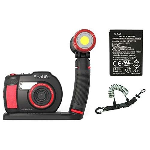  SeaLife DC2000 HD Underwater Digital Camera with Sea Dragon 2500 LED Light Set, Li-ion Battery and Free Coil Lanyard