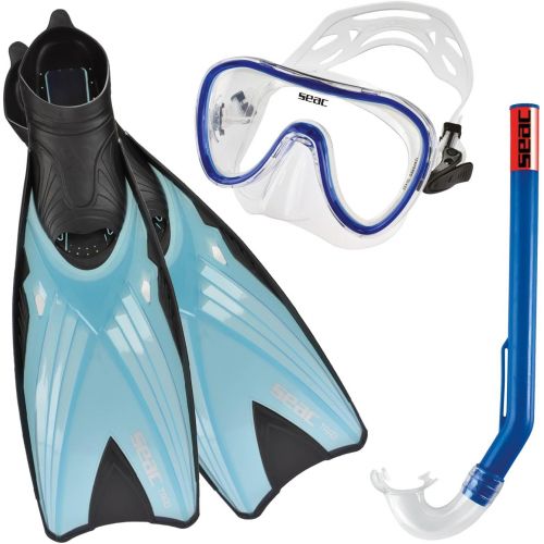  Seac Set Trab Siltra Schnorchelset mit Flossen, Maske und Schlauch, blau, 38/39