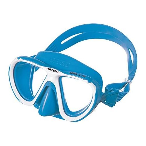  Seac Kinder Bella weiche Schnorchel-und Schwimmmaske, farbiges oder klares Silikon, Dual-Linse