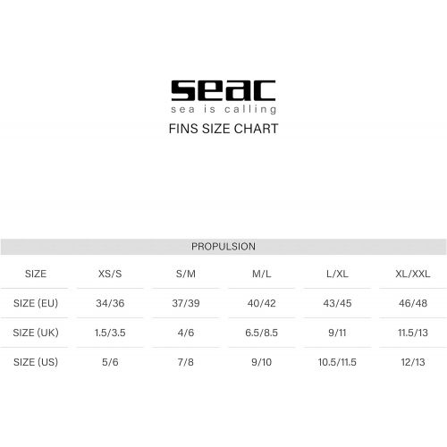  Besuchen Sie den Seac-Store Seac Unisex Tauchen Flosse Propulsion, Made in Italy