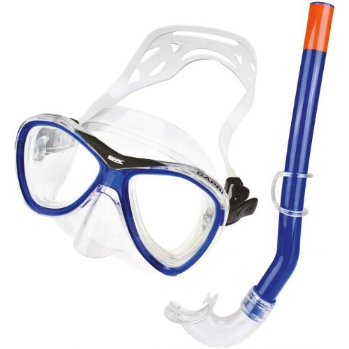  Seac Uni Snorkeling Set Capri MD, Blau, Medium Fit