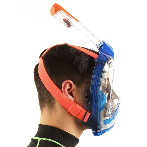  Seac Magica, Schnorchelmaske Vollgesichtsmaske Anti-Beschlag system mit einem weichen Maskenkoerper in 2 Groessen, Dry Top Schnorchel mit Auslassventil