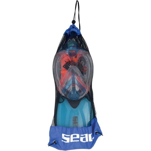  Seac Unica Sprint Schnorchelset Integralmaske Full Face und Flossen Unisex Erwachsene, Unisex - Erwachsene