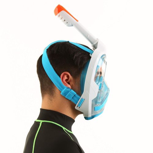  Seac Magica, Schnorchelmaske Vollgesichtsmaske Anti-Beschlag system mit einem weichen Maskenkoerper in 2 Groessen, Dry Top Schnorchel mit Auslassventil