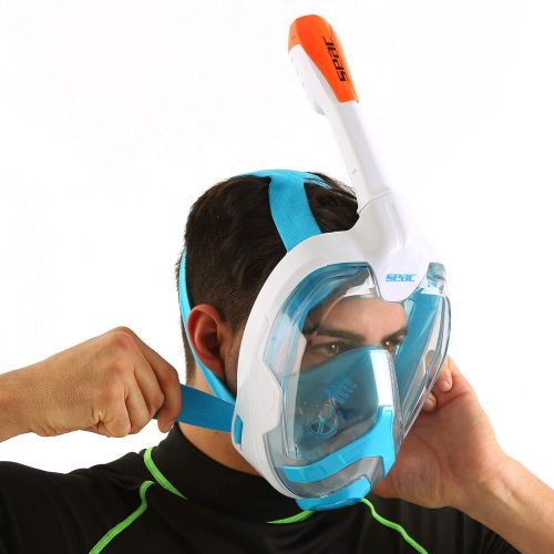  Seac Magica, Schnorchelmaske Vollgesichtsmaske Anti-Beschlag system mit einem weichen Maskenkoerper in 2 Groessen, Dry Top Schnorchel mit Auslassventil