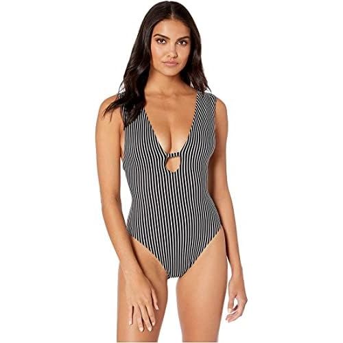  Seafolly Women's Standard Deep V Plunge One Piece Swimsuit